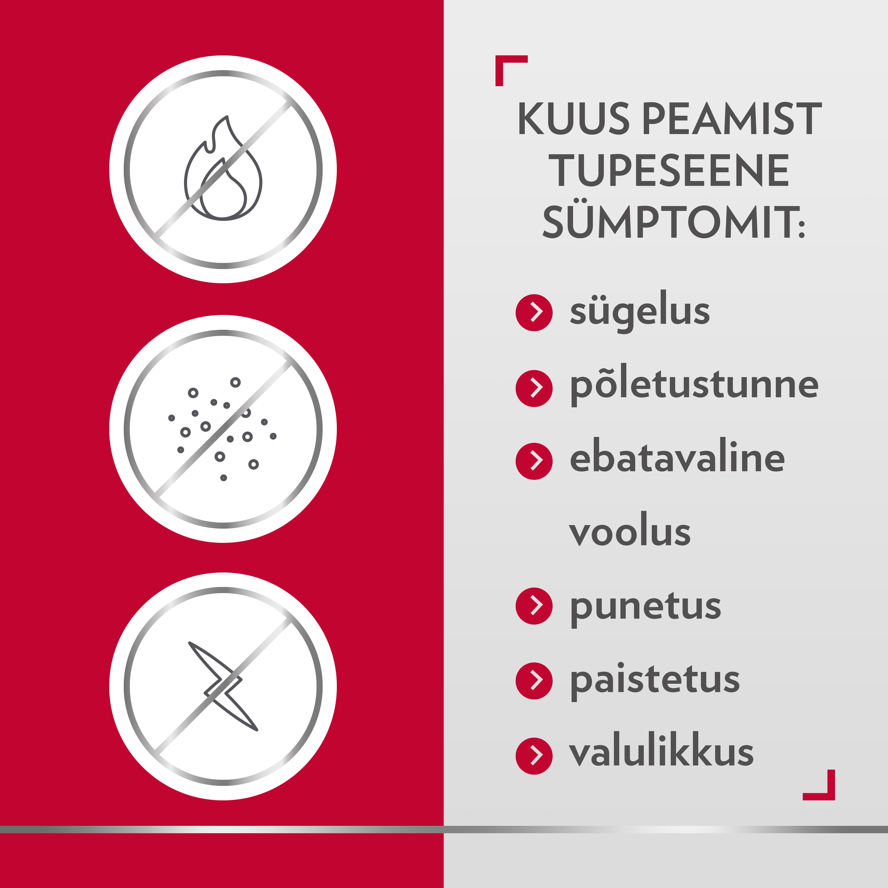 Naeratav punapäine naine. Vabane tupeseenest ja selle kuuest peamisest sümptomist.